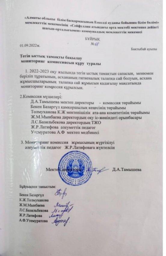 Ыстық тамақ құжаттары
